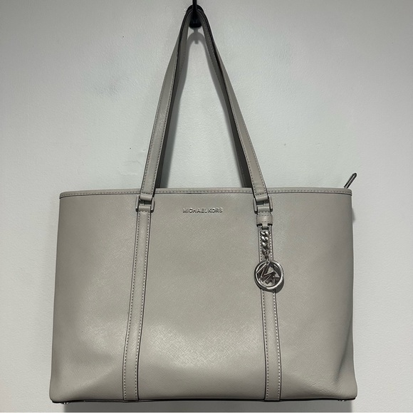 Michael Kors Large Gray Tote Bag - Picture 1 of 14